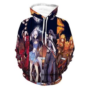 Unisex RWBY Hoodies - 3D Print Hooded Pullover Sweatshirt
