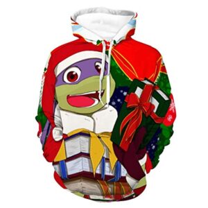 Unisex Teenage Mutant Ninja Turtles Hoodies - Red 3D Print Hooded Pullover Sweatshirt