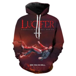 Unisex TV Series Lucifer Hoodies - 3D Printed Hooded Sweatshirts