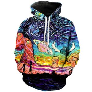 Van Gogh Starry Night | Rick and Morty 3D Printed Unisex Hoodies