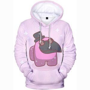 Video Game Among Us Hoodie - 3D Print Plague Doctor Drawstring Pullover Hoodie