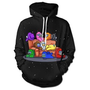 Video Game Among Us Hoodie - 3D Print Pullover Hoodie