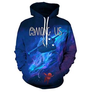 Video Game Among Us Hoodie - 3D Print Pullover Hoodie