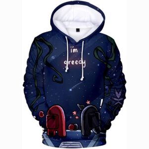 Video Game Among Us Hoodie - 3D Print Starry Sky Drawstring Pullover Hoodie