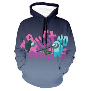 Video Game Among Us Hoodie - 3D Print  String Pullover Hoodie