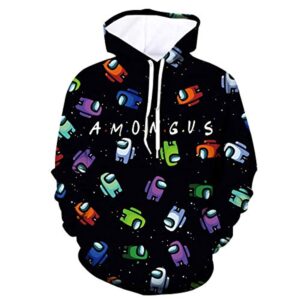 Video Game Among Us Hoodie - Cute Solid Color Pullover Hoodie