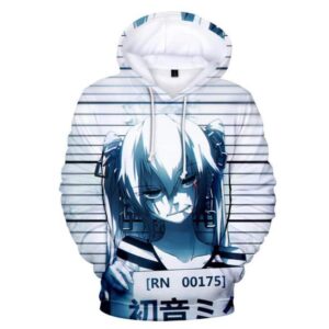 Vocaloid Hatsune Miku 3D Print Hoodies Sweatshirts Hooded Jacket