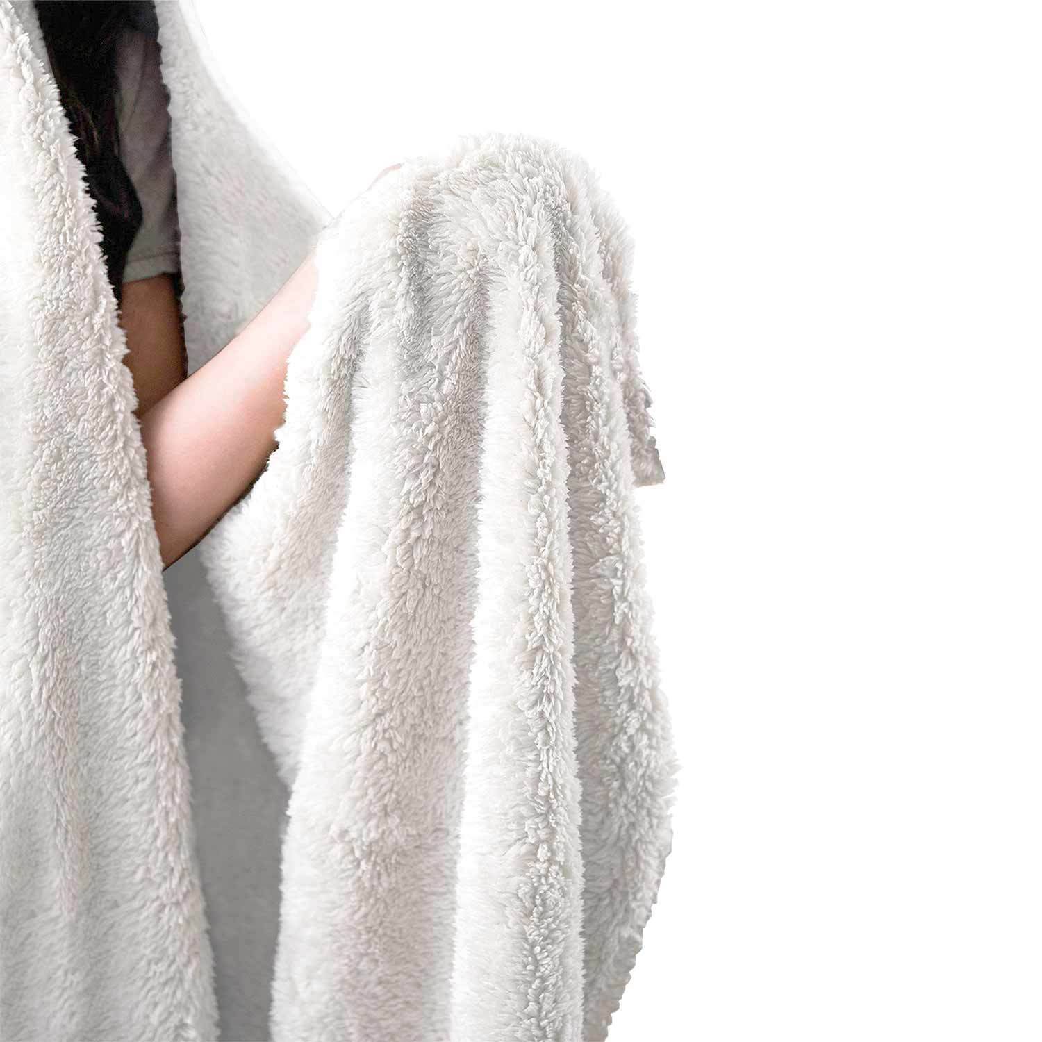 Winter Hooded Blanket - Big Snowflake Blue Blanket - Image 4