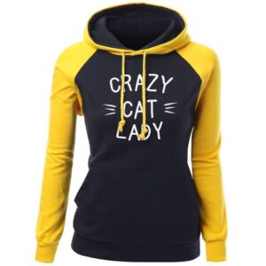 Women Hoodies - Women Hoodie Series Crazy Cat Lady Super Cute Fleece Hoodie