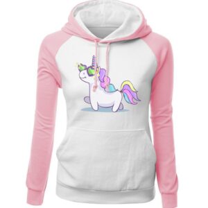 Women Hoodies - Women Hoodie Series Cute Rainbow Unicorn Fleece Hoodie