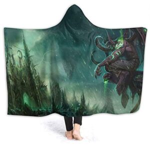 World of Warcraft Hooed Blankets - Wow Illidan Wearable Blanket Hoodie