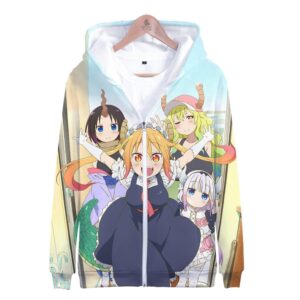 Xiaolin's Dragon Maid 3D Printed Zipper Hoodie