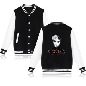 XXXTentacion Baseball Jackets - Solid Color Popular Rapper XXXTentacion Icon Super Cool Baseball Jacket