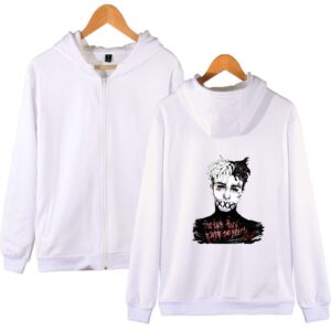 XXXTentacion Hoodies - Solid Color Popular Rapper XXXTentacion Icon Super Cool Zip Up Hoodie