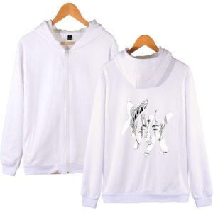 XXXTentacion Hoodies - Solid Color Rapper XXXTentacion Icon Zip Up Hoodie