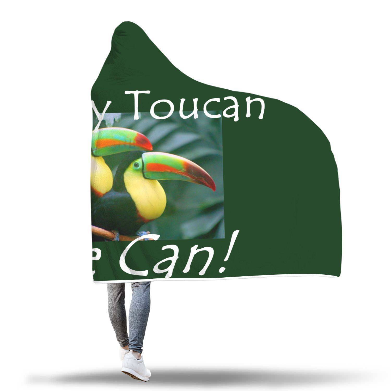 Yes We Can Hooded Blanket - Bird Green Blanket - Image 3