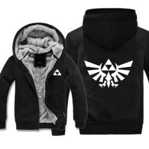 ZELDA Jackets - Solid Color ZELDA Link Logo Super Cool Fleece Jacket